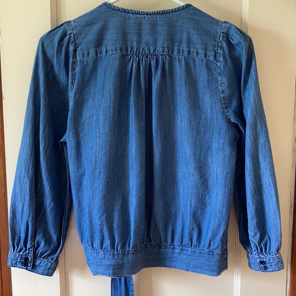 Madewell Denim Wrap Top - Picture 4 of 5